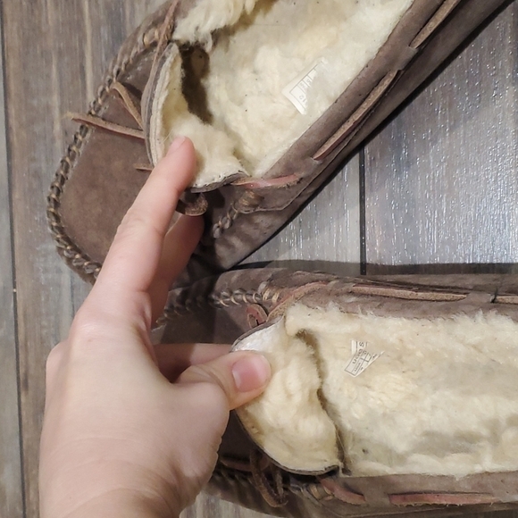 Ugg Dakota Women Suede Espresso Fur-Lined Loafers shoes flat slippers - Picture 11 of 16